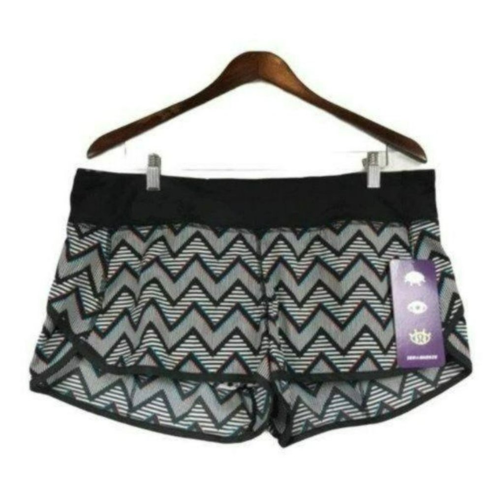 Lululemon Speed Shorts 2014 Seawheeze 3D Chevron,  Size 12 New